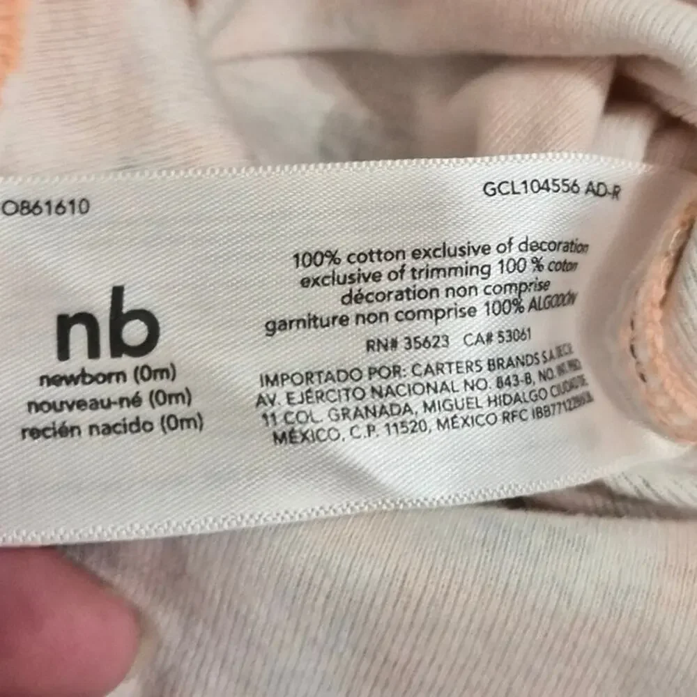 Carter's Newborn Lot of 3 Tank Top Girl Bodysuit Onesie 100% Cotton